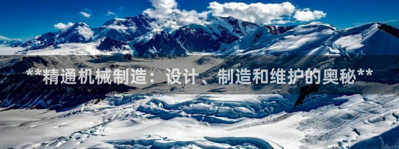 彩神广告有限公司：**精通机械制造：设计、制造和维护的奥秘**