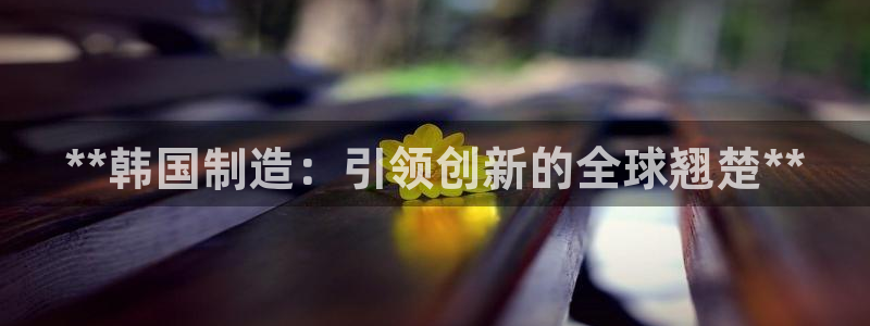 彩神官方邀请码是多少：**韩国制造：引领创新的全球翘楚**