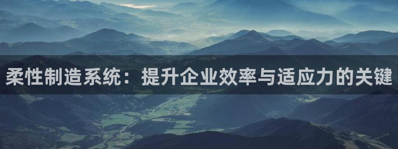 彩神velcome购彩大厅：柔性制造系统：提升企业效率与适应