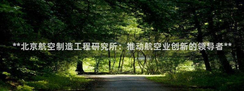 彩神官方邀请码是多少：**北京航空制造工程研究所：推动航空业