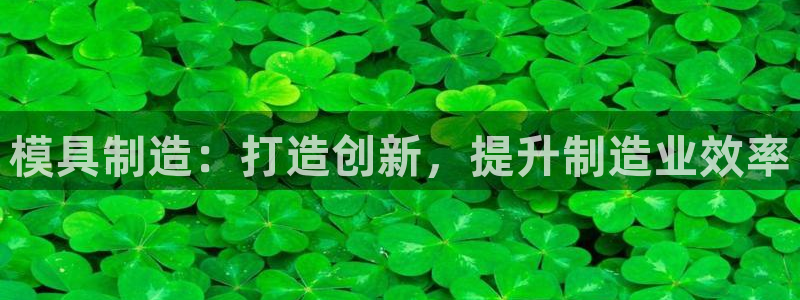 彩神iv能赚钱吗：模具制造：打造创新，提升制造业效率