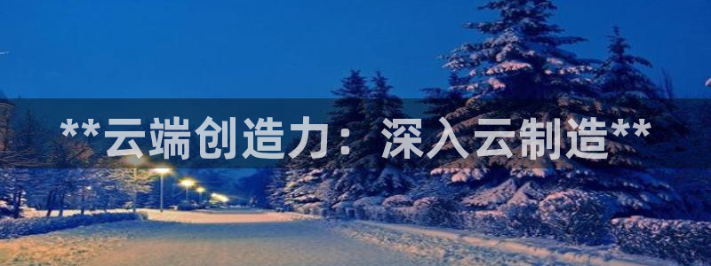 彩神vlll游戏特色：**云端创造力：深入云制造**