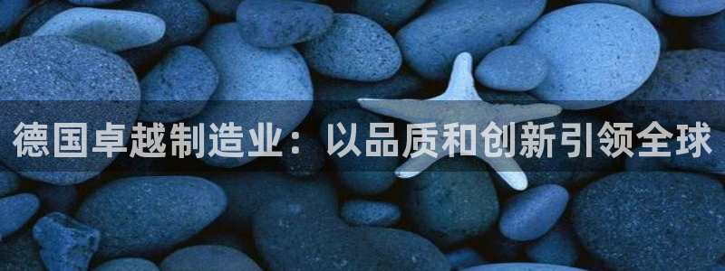 彩神是什么平台的游戏：德国卓越制造业：以品质和创新引领全球