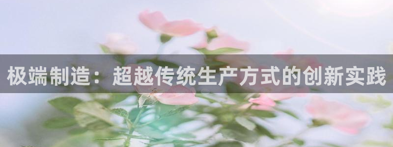 彩神官方邀请码是多少：极端制造：超越传统生产方式的创新实践