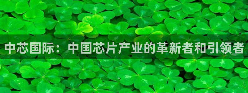 下载彩神v8：中芯国际：中国芯片产业的革新者和引领者