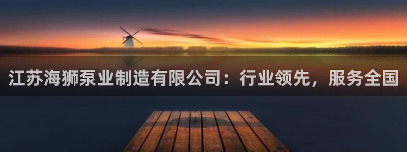 彩神大发如何观察走势：江苏海狮泵业制造有限公司：行业领先，服务全国