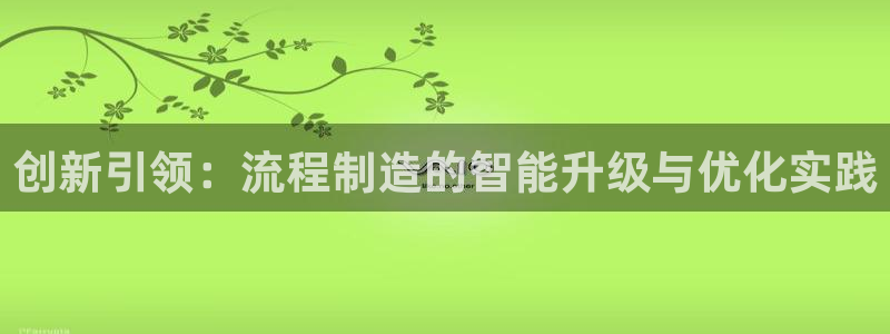 彩神V购彩大厅：创新引领：流程制造的智能升级与优化实践