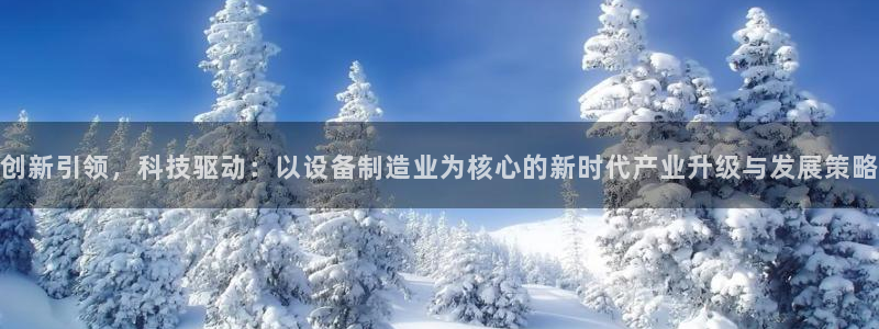 彩神网合法吗：创新引领，科技驱动：以设备制造业为核心的新时代产业升级与发展策略